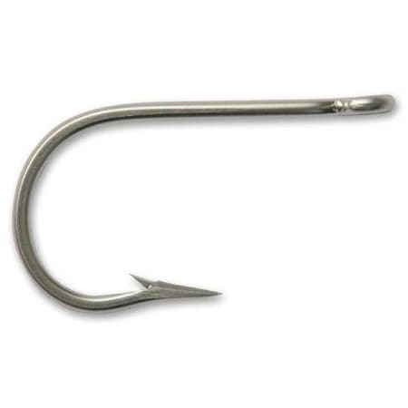 Mustad Southern And Tuna Hook, Size 90, Forged, Knife Edge Point, Ringed Eye, Stainless Steel, 10PK 7732-SS-9/0-10